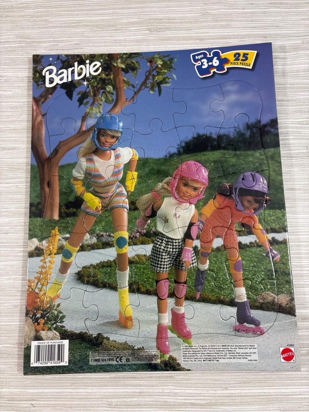 VTG 90s BARBIE ✨ 3-6 year 25 piece puzzle excellent condition + bonus puz